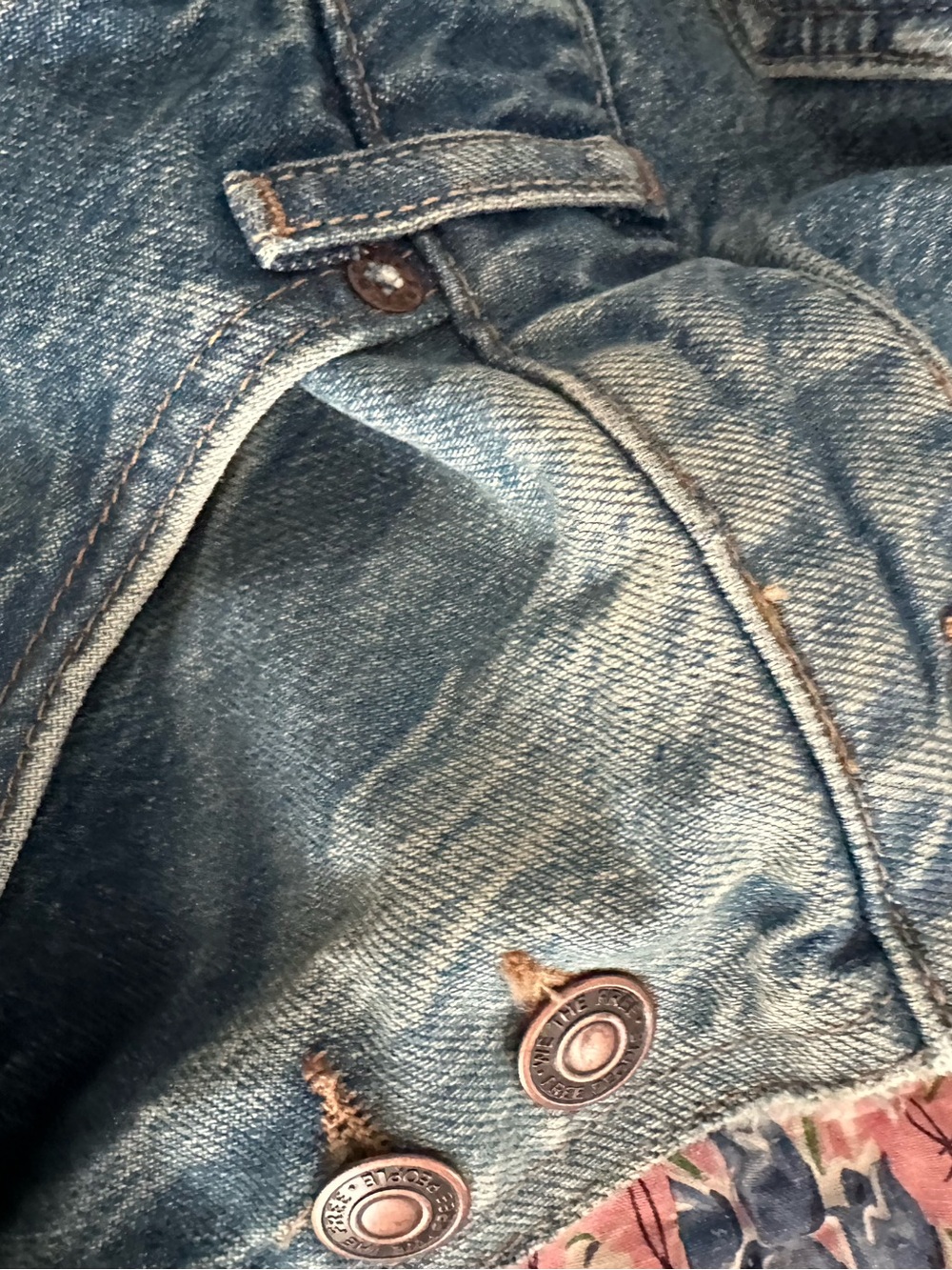 We the Free Good Luck Barrel Blue Denim Overalls Lg. - Picture 6 of 7